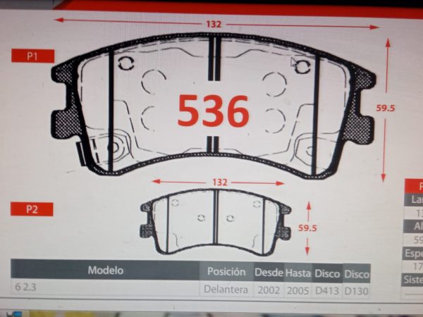 MAZDA 6 DEL.    (536) - Imagen 2