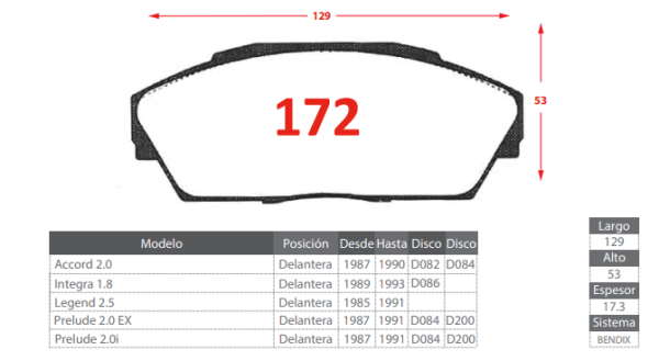 HONDA ACCORD 2.0, INTEGRA 1.8, LEGEND 2.5, PRELUDE 2.0 / MAZDA  (172) - Imagen 2