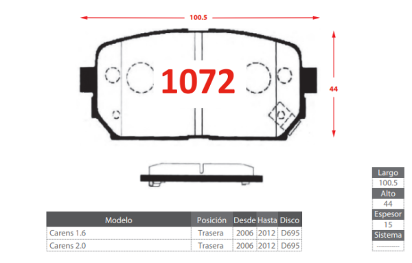 KIA CARENS 1.6-2.0     (1072) - Imagen 2