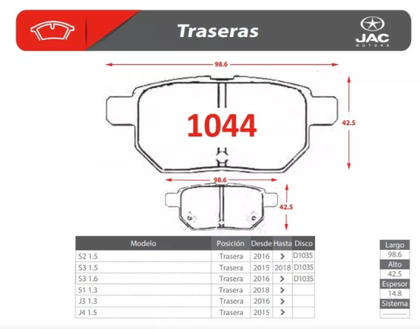 JAC  S1-S2-S3, J3-J4            (1044) - Imagen 2